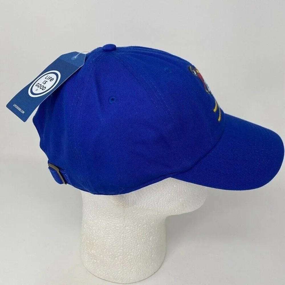 NWT Life Is Good Strapback‎ Hat Cap Ski Blue Golf
